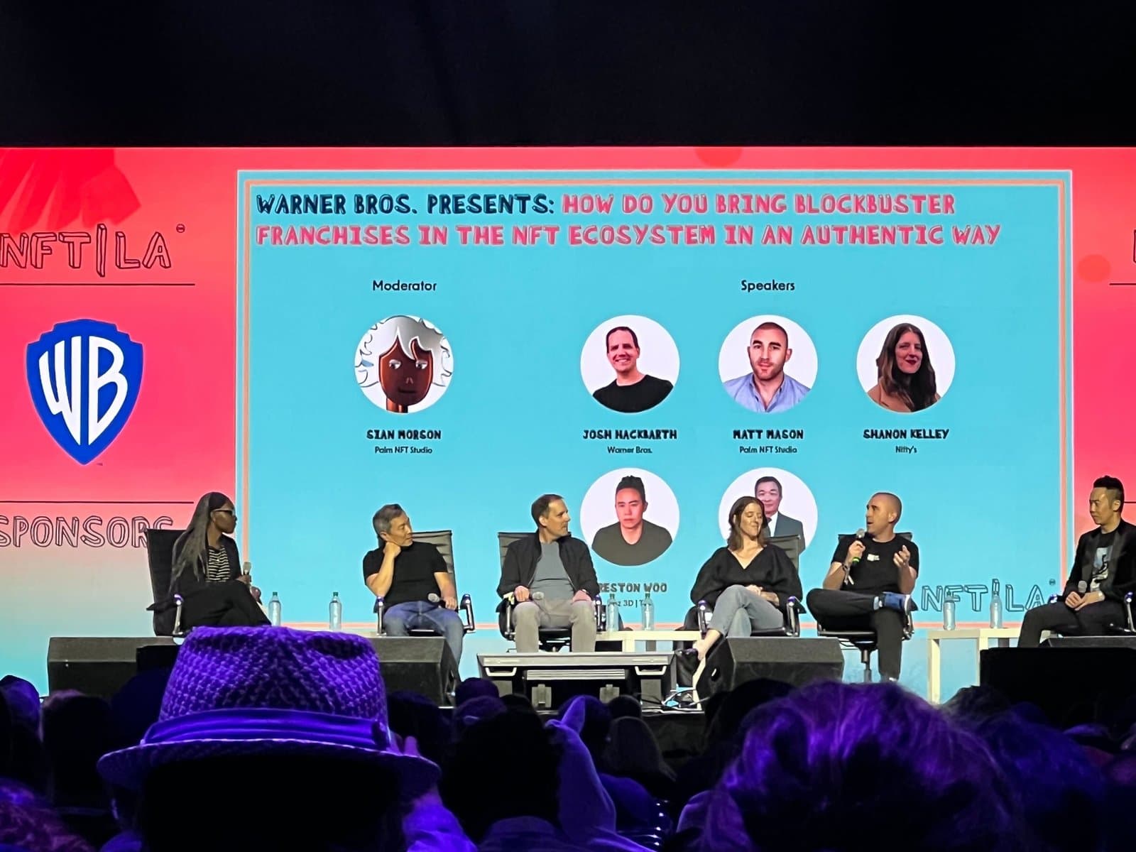 Moderating the Warner Bros. panel at NFTLA, Los Angeles, CA
